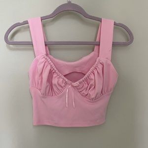 Pink crop top